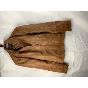 Quince 100% Leather Stand-Collar Jacket Brown S